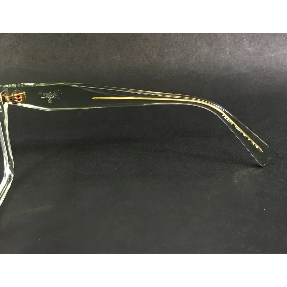 Prada Eyeglasses Frames VPRA19 14R-1O1 Transparent Mint Green Square 54-18-145